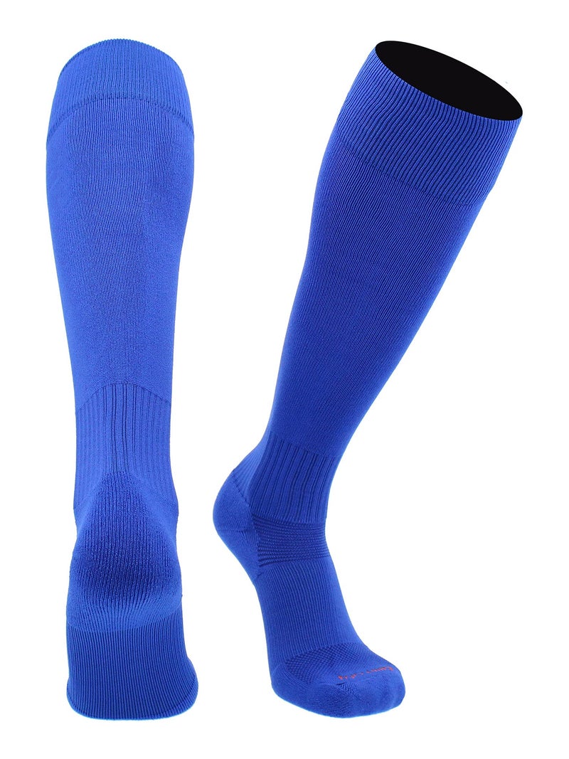 TCK Blue Soccer Socks Youth Boys Girls Womens Mens Performance Sport Sock Knee High Soccer Socks Kids Finale (Royal, Medium) - Image 1